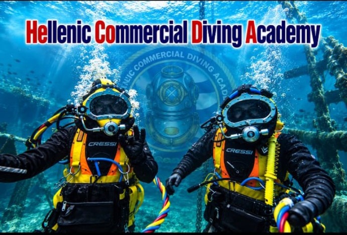 Hellenic Commercial Diving Academy – δύο επαγγελματίες δύτες